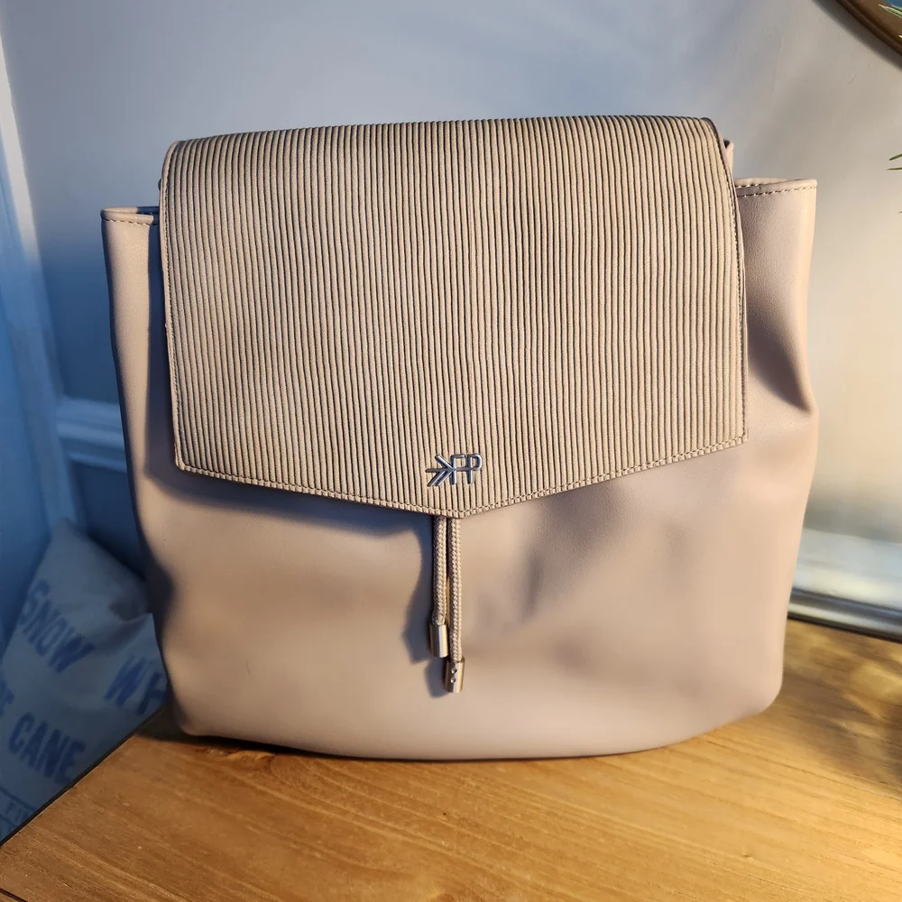 Freshly Picked Women's Fig Ribbed Drawcord Backpack - Picture 3 of 8